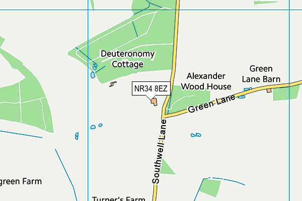 NR34 8EZ map - OS VectorMap District (Ordnance Survey)