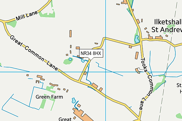 NR34 8HX map - OS VectorMap District (Ordnance Survey)