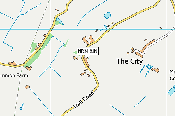 NR34 8JN map - OS VectorMap District (Ordnance Survey)