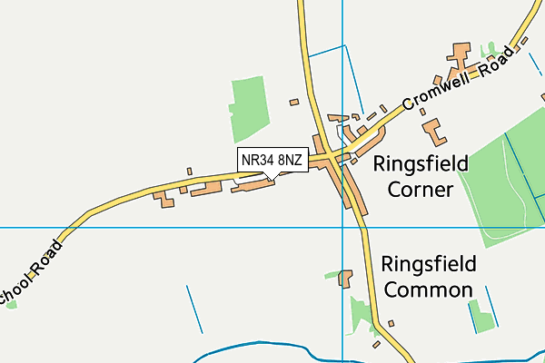 Ringsfield Church of England Primary School map (NR34 8NZ) - OS VectorMap District (Ordnance Survey)
