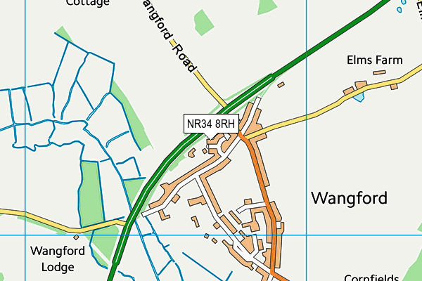 NR34 8RH map - OS VectorMap District (Ordnance Survey)