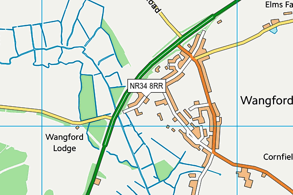 NR34 8RR map - OS VectorMap District (Ordnance Survey)