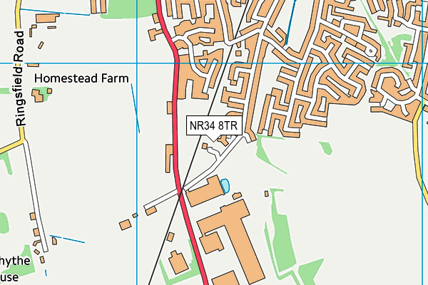 NR34 8TR map - OS VectorMap District (Ordnance Survey)