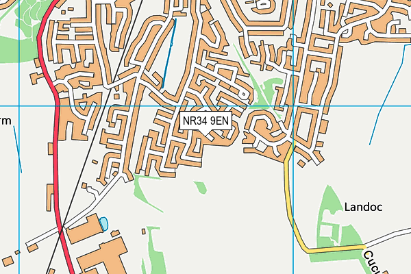 NR34 9EN map - OS VectorMap District (Ordnance Survey)