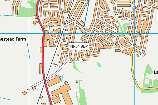 NR34 9EP map - OS VectorMap District (Ordnance Survey)