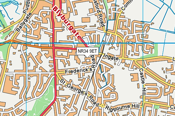 NR34 9ET map - OS VectorMap District (Ordnance Survey)