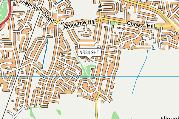 NR34 9HT map - OS VectorMap District (Ordnance Survey)