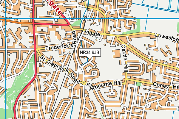 NR34 9JB map - OS VectorMap District (Ordnance Survey)