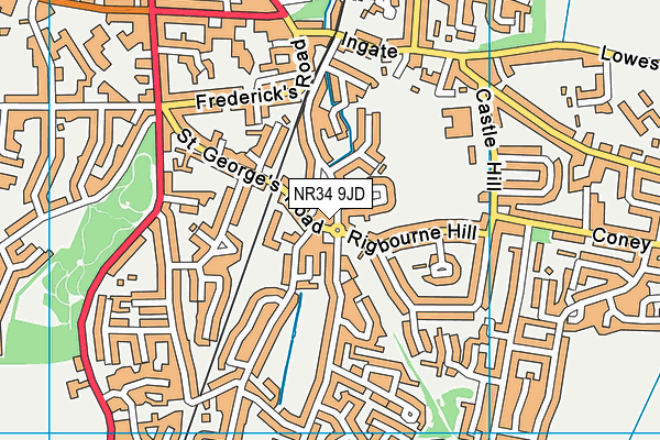 NR34 9JD map - OS VectorMap District (Ordnance Survey)