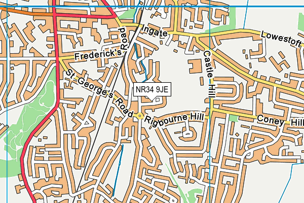 NR34 9JE map - OS VectorMap District (Ordnance Survey)