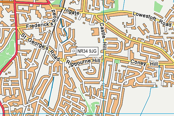 NR34 9JG map - OS VectorMap District (Ordnance Survey)