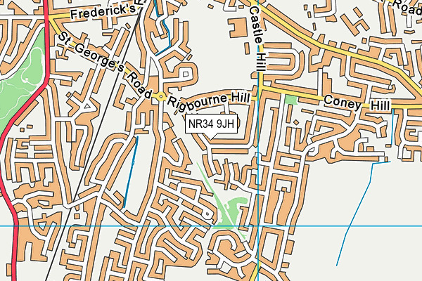 NR34 9JH map - OS VectorMap District (Ordnance Survey)
