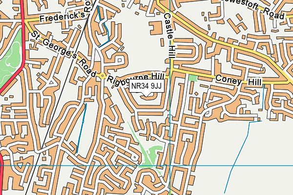 NR34 9JJ map - OS VectorMap District (Ordnance Survey)