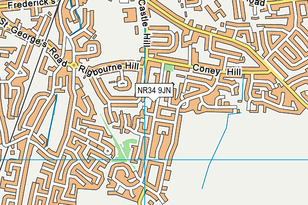 NR34 9JN map - OS VectorMap District (Ordnance Survey)