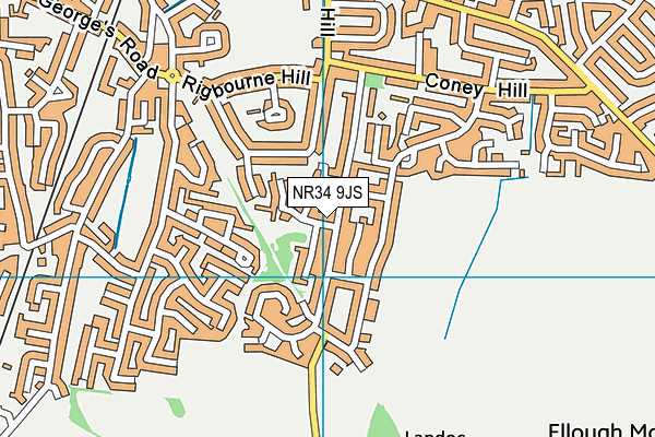 NR34 9JS map - OS VectorMap District (Ordnance Survey)