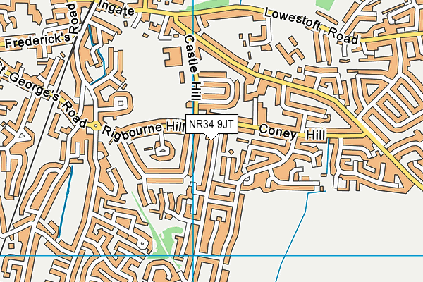 NR34 9JT map - OS VectorMap District (Ordnance Survey)