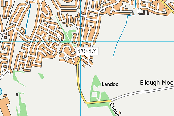 NR34 9JY map - OS VectorMap District (Ordnance Survey)