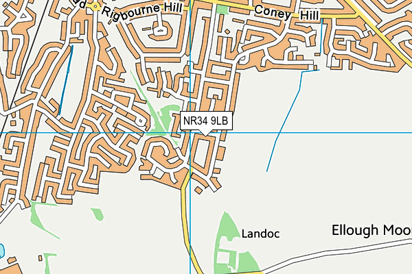 NR34 9LB map - OS VectorMap District (Ordnance Survey)
