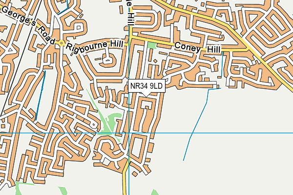 NR34 9LD map - OS VectorMap District (Ordnance Survey)
