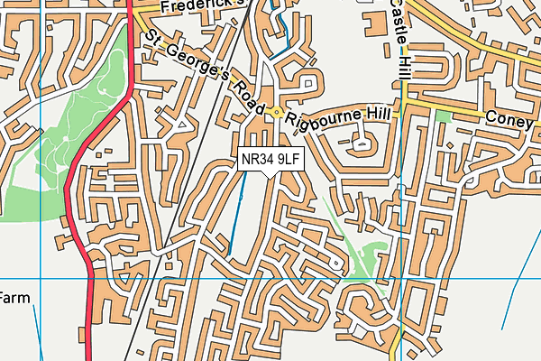 NR34 9LF map - OS VectorMap District (Ordnance Survey)