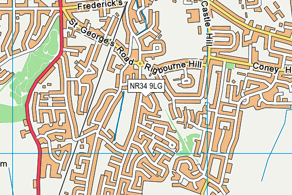 NR34 9LG map - OS VectorMap District (Ordnance Survey)