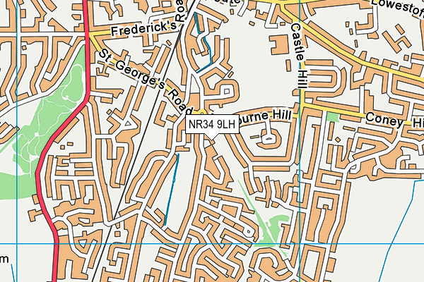 NR34 9LH map - OS VectorMap District (Ordnance Survey)