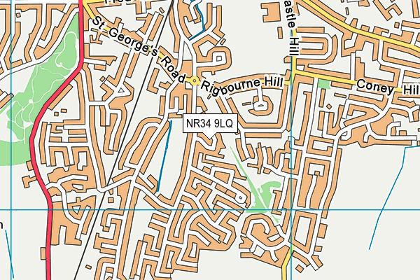 NR34 9LQ map - OS VectorMap District (Ordnance Survey)