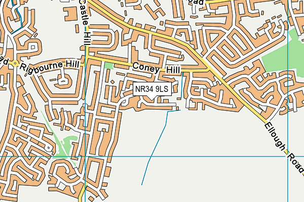 NR34 9LS map - OS VectorMap District (Ordnance Survey)