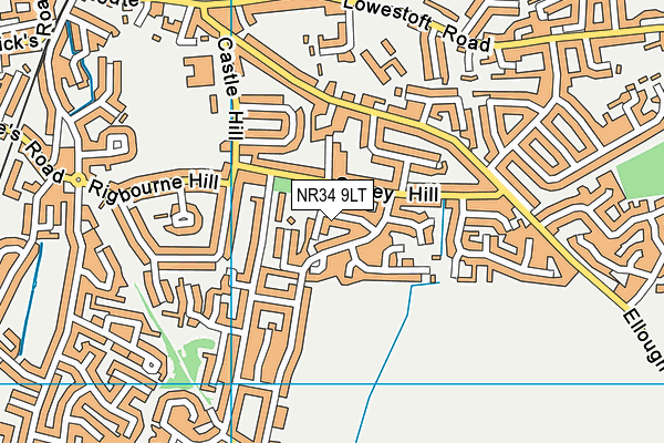 NR34 9LT map - OS VectorMap District (Ordnance Survey)