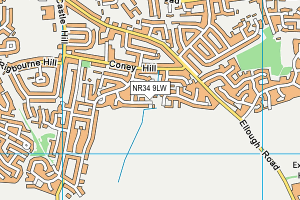 NR34 9LW map - OS VectorMap District (Ordnance Survey)
