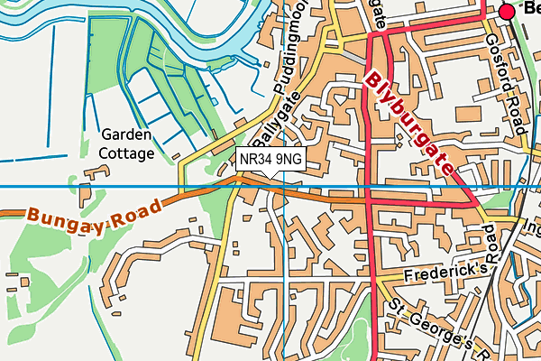 NR34 9NG map - OS VectorMap District (Ordnance Survey)