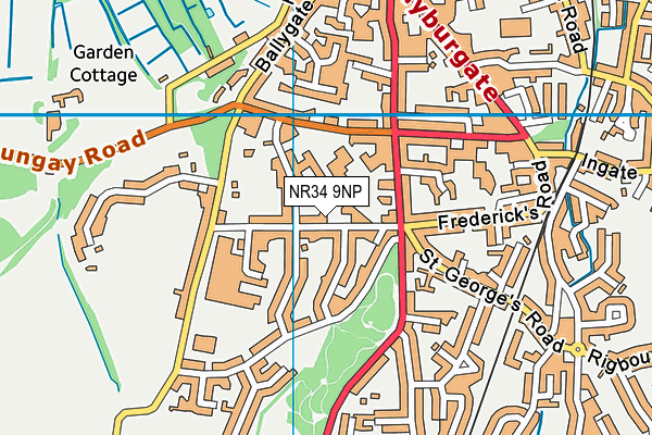 NR34 9NP map - OS VectorMap District (Ordnance Survey)