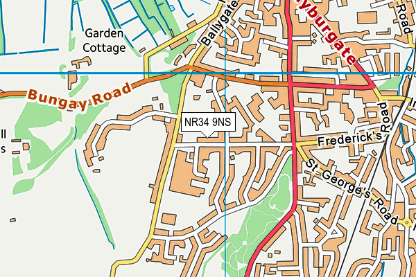 NR34 9NS map - OS VectorMap District (Ordnance Survey)