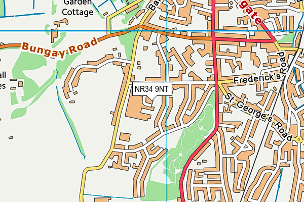 NR34 9NT map - OS VectorMap District (Ordnance Survey)