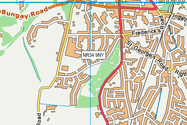 NR34 9NY map - OS VectorMap District (Ordnance Survey)