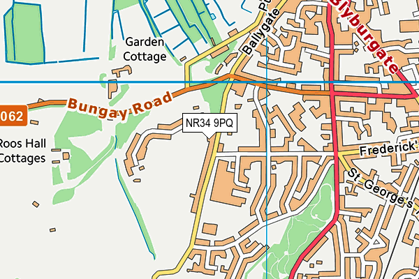 St Benet's Catholic Primary School map (NR34 9PQ) - OS VectorMap District (Ordnance Survey)