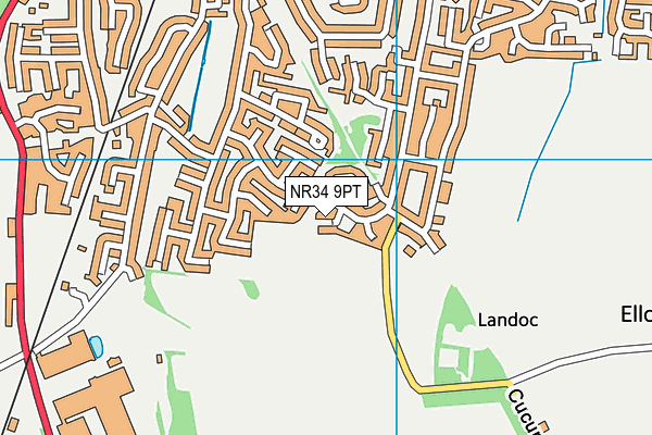 NR34 9PT map - OS VectorMap District (Ordnance Survey)
