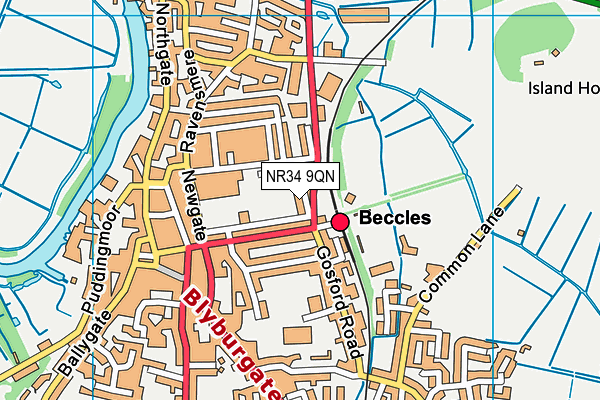 Map of R LEE SERVICES (BECCLES) LIMITED at district scale