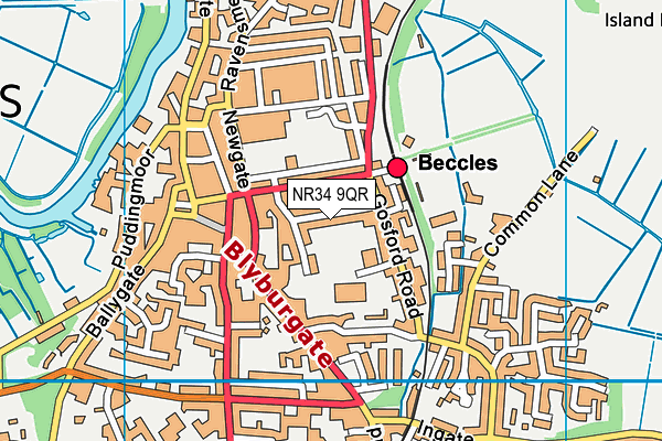 Map of BECCLES ZERO PLASTIC CIC at district scale