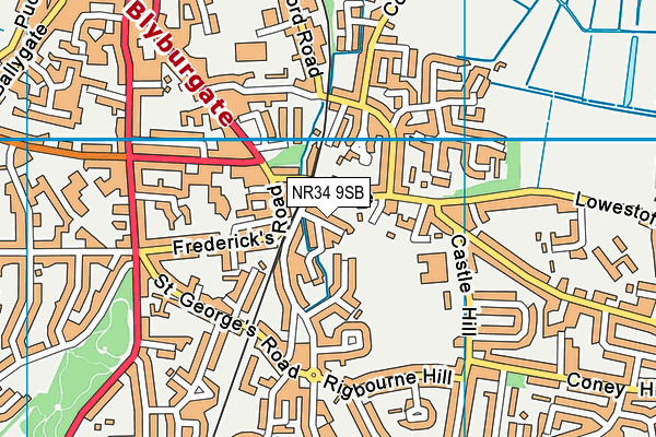NR34 9SB map - OS VectorMap District (Ordnance Survey)