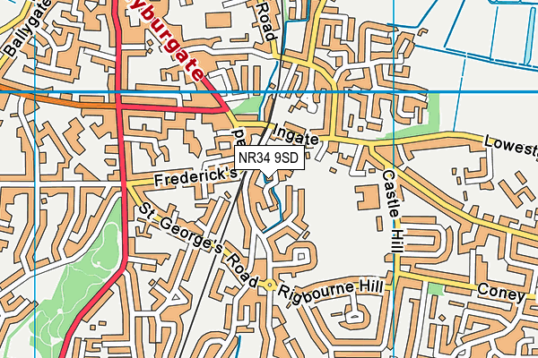 NR34 9SD map - OS VectorMap District (Ordnance Survey)