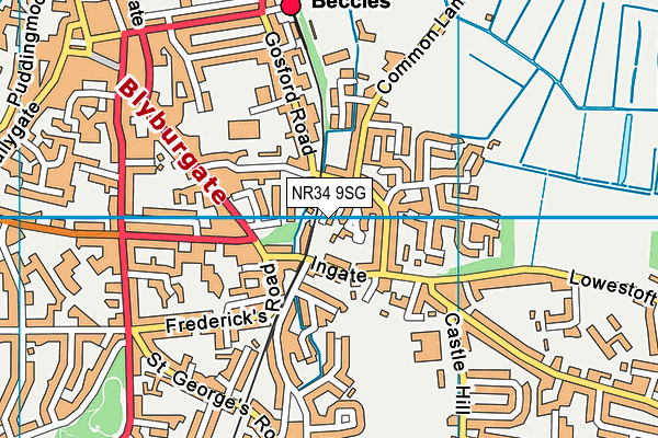 NR34 9SG map - OS VectorMap District (Ordnance Survey)