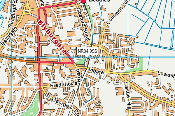 NR34 9SS map - OS VectorMap District (Ordnance Survey)