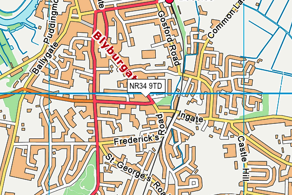 NR34 9TD map - OS VectorMap District (Ordnance Survey)