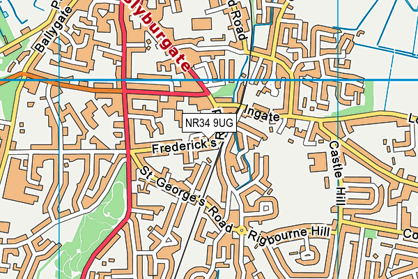 NR34 9UG map - OS VectorMap District (Ordnance Survey)