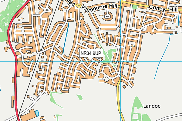 NR34 9UP map - OS VectorMap District (Ordnance Survey)
