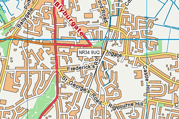 NR34 9UQ map - OS VectorMap District (Ordnance Survey)