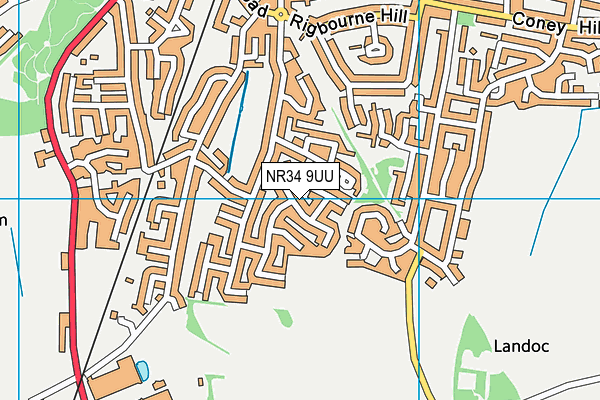 NR34 9UU map - OS VectorMap District (Ordnance Survey)