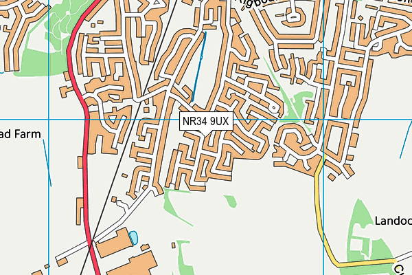 NR34 9UX map - OS VectorMap District (Ordnance Survey)