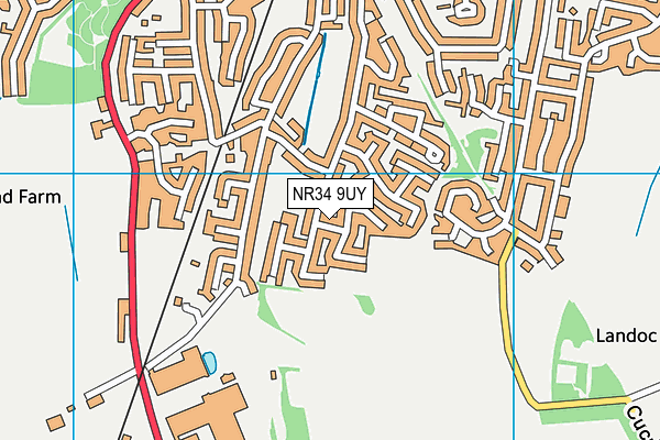 NR34 9UY map - OS VectorMap District (Ordnance Survey)